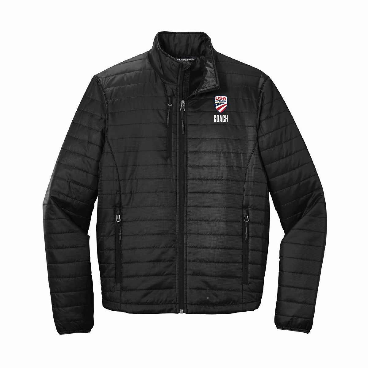Men's USA Cycling Coach Packable Puffy Jacket