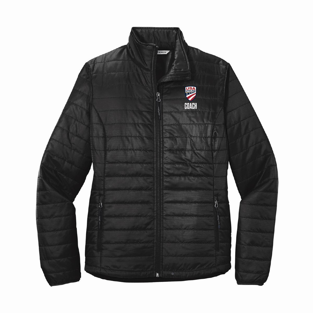 Women's USA Cycling Coach Packable Puffy Jacket