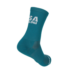 Teal Cycling Socks