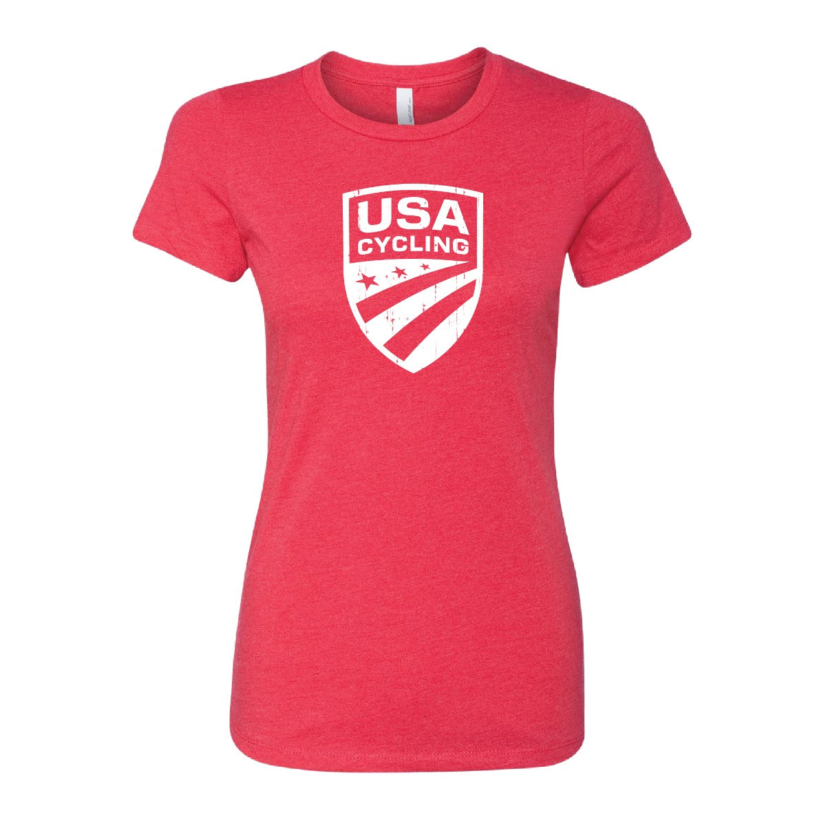 Women's One-Color Vintage Logo Red Tee